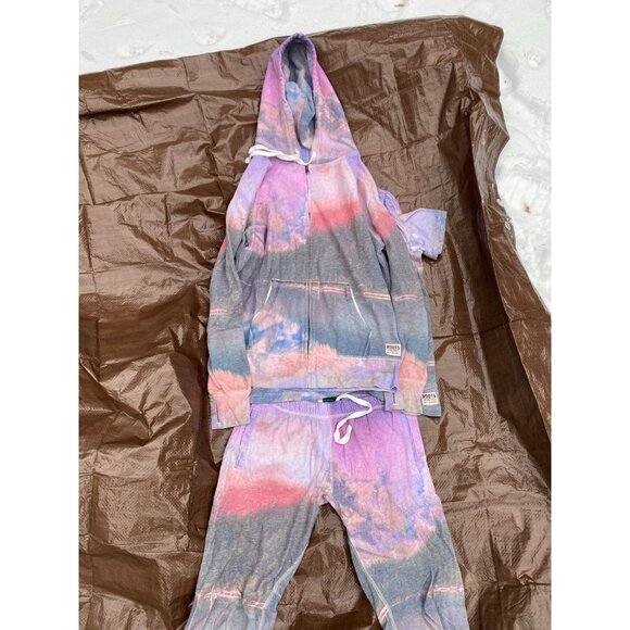 LIMITED EDITION Roots Tie Dye Hoodie Sweatpants Set - RARE Pastel Outdoor Scene - Picture 4 of 7